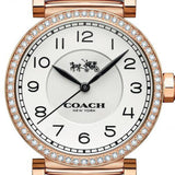 Coach Madison White Dial White Leather Strap Watch for Women - 14502401 Authentic Buy Shop Now