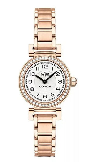 Coach Madison Crystals White Dial Rose Gold Steel Strap Watch For Women - 14502405 Authentic Buy Shop Now