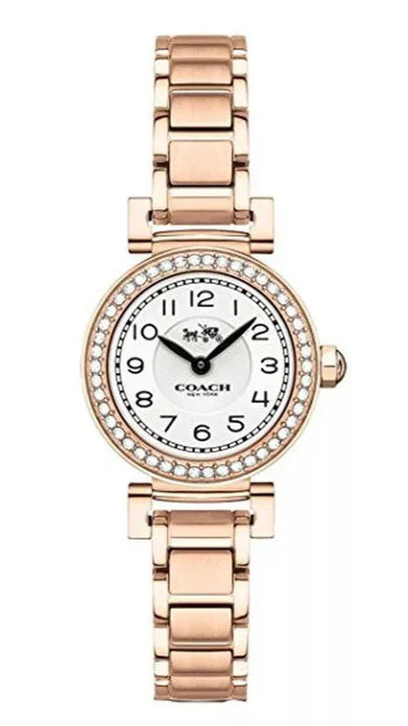 Coach Madison Crystals White Dial Rose Gold Steel Strap Watch For Women - 14502405 Authentic Buy Shop Now