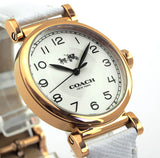 Coach Madison White Dial White Leather Strap Watch for Women - 14502401 Authentic Buy Shop Now