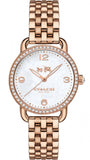 Coach Delancey Mother of Pearl White Dial Rose Gold Steel Strap Watch for Women - 14502479 Authentic Buy Shop Now