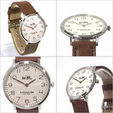 Coach Slim Easton White Dial Brown Leather Strap Watch for Women - 14502682 Authentic Buy Shop Now