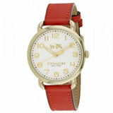 Coach Delancey Ivory Dial Orange Leather Strap Watch for Women - 14502719 Authentic Buy Shop Now