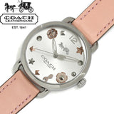 Coach Delancey White Dial Pink Leather Strap Watch for Women - 14502799 Authentic Buy Shop Now