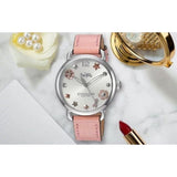 Coach Delancey White Dial Pink Leather Strap Watch for Women - 14502799 Authentic Buy Shop Now