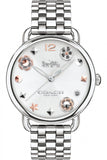 Coach Delancey White Dial Stainless Steel Watch For Women - 14502810 Authentic Buy Shop Now