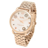 Coach Delancey White Dial Rose Gold Steel Strap Watch for Women - 14502811 Authentic Buy Shop Now