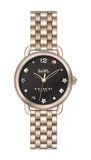 Coach Delancey Black Dial Gold Stainless Steel Strap Watch For Women - 14502813 Authentic Buy Shop Now