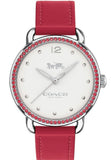 Coach Delancey White Dial Red Leather Strap Watch for Women - 14502878 Authentic Buy Shop Now