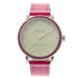 Coach Delancey White Dial Red Leather Strap Watch for Women - 14502879 Authentic Buy Shop Now