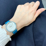 Coach Delancey White Dial Turquoise Leather Strap Watch for Women - 14502884 Authentic Buy Shop Now
