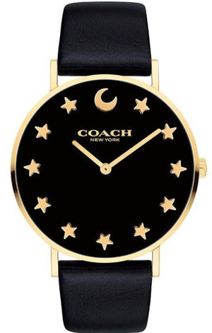 Coach Perry Black Dial Black Leather Strap Watch for Women - 14503042 Authentic Buy Shop Now
