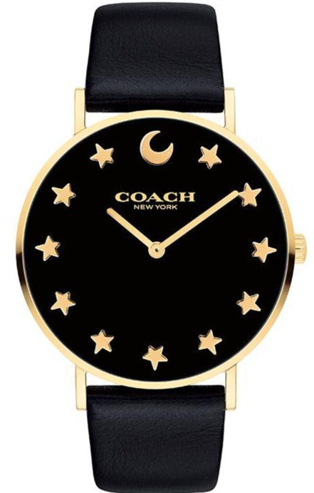 Coach Perry Black Dial Black Leather Strap Watch for Women - 14503042 Authentic Buy Shop Now