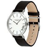 Coach Perry White Dial Black Leather Strap Watch for Women - 14503115 Authentic Buy Shop Now