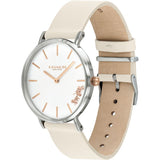 Coach Perry White Dial White Leather Strap Watch for Women - 14503117 Authentic Buy Shop Now