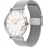 Coach Perry White Dial Silver Mesh Bracelet Watch for Women - 14503124 Authentic Buy Shop Now