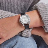 Coach Boyfriend Silver Dial Black Leather Strap Watch for Women - 14503152 Authentic Buy Shop Now