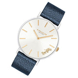Coach Perry White Dial Blue Leather Strap Watch for Women - 14503156 Authentic Buy Shop Now