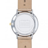 Coach Perry White Dial Beige Leather Strap Watch for Women - 14503157 Authentic Buy Shop Now