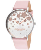Coach Perry Silver Dial Pink Leather Strap Watch For Women - 14503325 Authentic Buy Shop Now