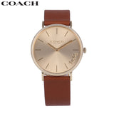 Coach Perry Gold Dial Brown Leather Strap Watch for Women - 14503331 Authentic Buy Shop Now