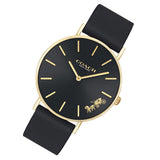 Coach Perry Black Dial Black Leather Strap Watch for Women - 14503333-C Authentic Buy Shop Now