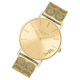 Coach Perry Gold Dial Gold Mesh Bracelet Watch for Women - 14503342 Authentic Buy Shop Now