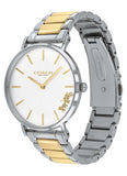 Coach Perry Silver Dial Two Tone Steel Strap Watch for Women - 14503347 Authentic Buy Shop Now