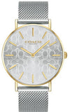 Coach Perry Silver Dial Silver Mesh Bracelet Watch for Women - 14503387 Authentic Buy Shop Now