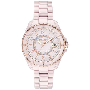 Coach Preston Pink Dial Pink Steel Strap Watch for Women - 14503463 Authentic Buy Shop Now