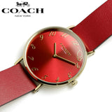 Coach Perry Red Dial Red Leather Strap Watch for Women - 14503486 Authentic Buy Shop Now