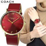 Coach Perry Red Dial Red Leather Strap Watch for Women - 14503486 Authentic Buy Shop Now