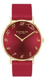 Coach Perry Red Dial Red Leather Strap Watch for Women - 14503486 Authentic Buy Shop Now