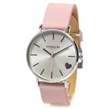 Coach Perry Silver Dial Pink Leather Strap Watch for Women - 14503516 Authentic Buy Shop Now