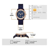 Michael Kors Runway Chronograph Blue Dial Blue Steel Strap Watch for Women - MK7423 Authentic Buy Shop Now