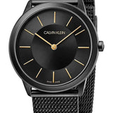 Calvin Klein Minimal Black Dial Black Steel Strap Watch For Men - K3M524Z1 Authentic Buy Shop Now