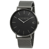 Coach Charles Black Dial Black Mesh Bracelet Watch for Men - 14602148 Authentic Buy Shop Now