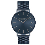 Coach Charles Blue Dial Blue Mesh Bracelet Watch for Men - 14602146 Authentic Buy Shop Now