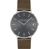 Coach Charles Grey Dial Brown Leather Strap Watch for Men - 14602153 Authentic Buy Shop Now