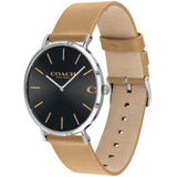 Coach Charles Black Dial Brown Leather Strap Watch for Men - 14602155 Authentic Buy Shop Now