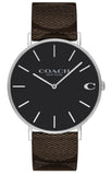 Coach Charles Black Dial Brown Leather Strap Watch for Women - 14602156 Authentic Buy Shop Now