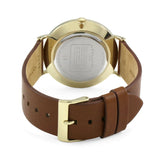 Coach Charles Gold Dial Brown Leather Strap Watch for Women - 14602433 Authentic Buy Shop Now