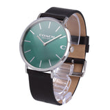 Coach Charles Green Dial Black Leather Strap Watch for Men - 14602436 Authentic Buy Shop Now