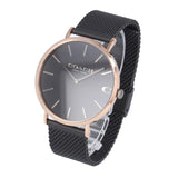 Coach Charles Black Ion Dial Black Mesh Bracelet Watch for Men - 14602470 Authentic Buy Shop Now