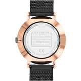 Coach Charles Black Ion Dial Black Mesh Bracelet Watch for Men - 14602470 Authentic Buy Shop Now