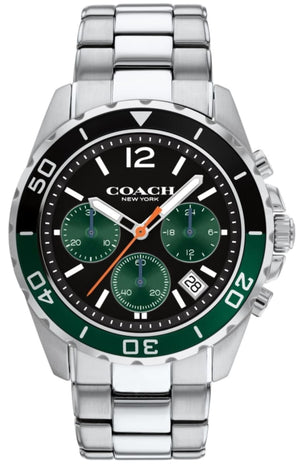 Coach Kent Green Dial Silver Steel Strap Watch for Men - 14602557 Authentic Buy Shop Now