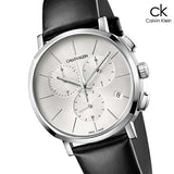 Calvin Klein Posh Silver Dial Black Leather Strap Watch for Men - K8Q371C6 Authentic Buy Shop Now