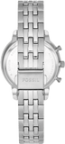 Fossil Neutra Chronograph Silver Dial Silver Steel Strap Watch for Women - ES5217 Authentic Buy Shop Now