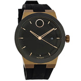 Movado Bold Fusion Black Dial Black Silicone Strap Watch for Men - 3600622 Authentic Buy Shop Now