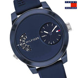 Tommy Hilfiger Denim Blue Dial Blue Rubber Strap Watch for Men - 1791556 Authentic Buy Shop Now
